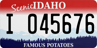 ID license plate I045676