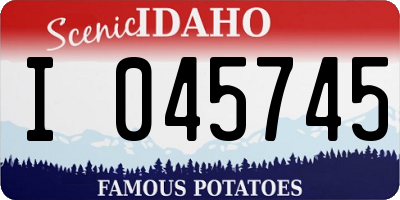 ID license plate I045745