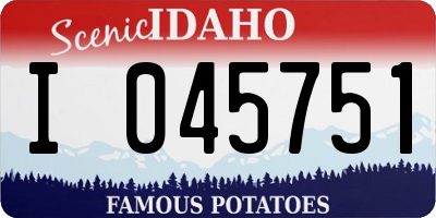 ID license plate I045751