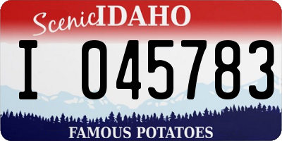 ID license plate I045783