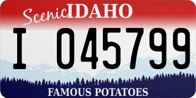 ID license plate I045799