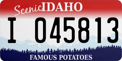 ID license plate I045813