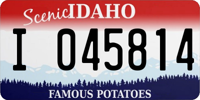 ID license plate I045814