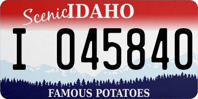 ID license plate I045840