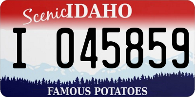 ID license plate I045859