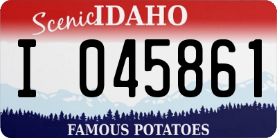 ID license plate I045861