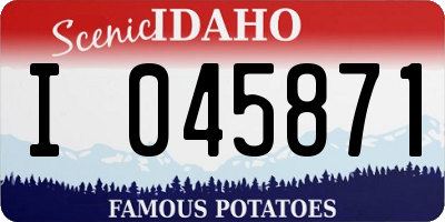 ID license plate I045871