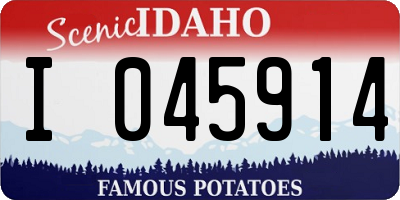 ID license plate I045914