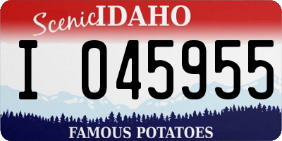 ID license plate I045955