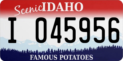 ID license plate I045956