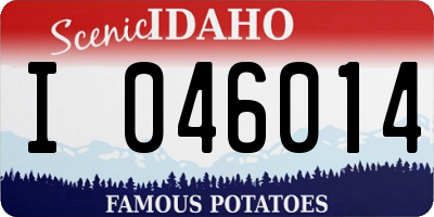 ID license plate I046014