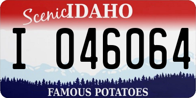 ID license plate I046064