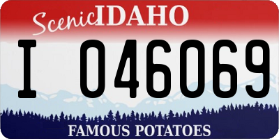 ID license plate I046069