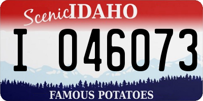 ID license plate I046073