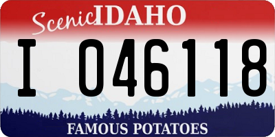 ID license plate I046118