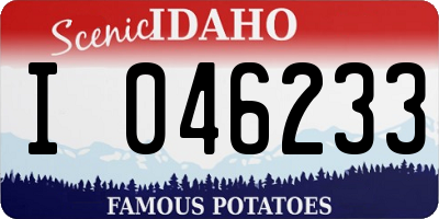 ID license plate I046233