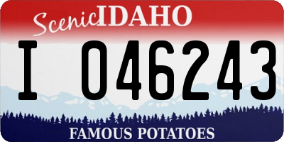 ID license plate I046243