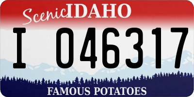 ID license plate I046317