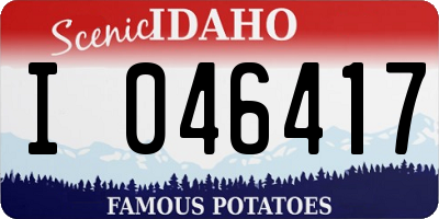 ID license plate I046417