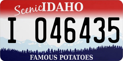ID license plate I046435