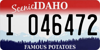 ID license plate I046472