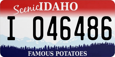 ID license plate I046486