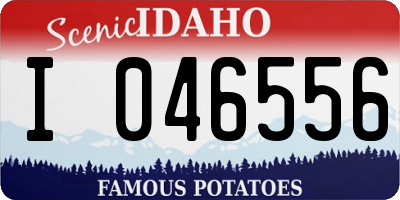 ID license plate I046556