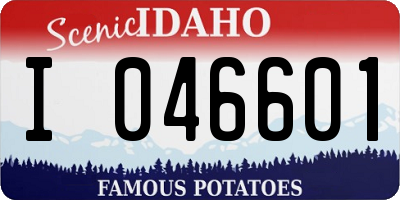 ID license plate I046601