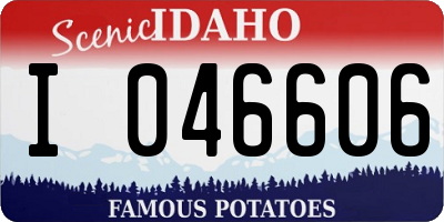 ID license plate I046606