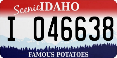 ID license plate I046638