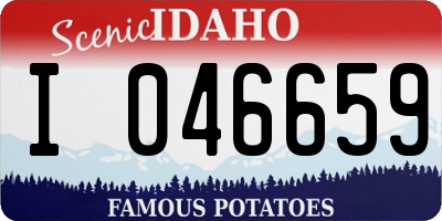ID license plate I046659