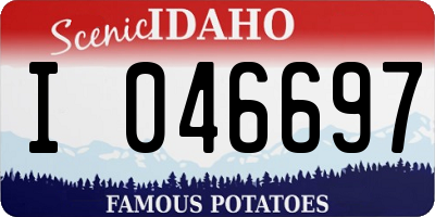 ID license plate I046697