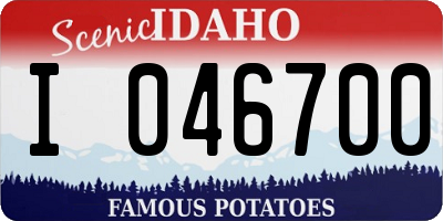 ID license plate I046700
