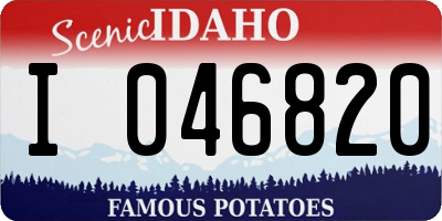 ID license plate I046820