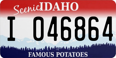 ID license plate I046864