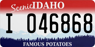 ID license plate I046868