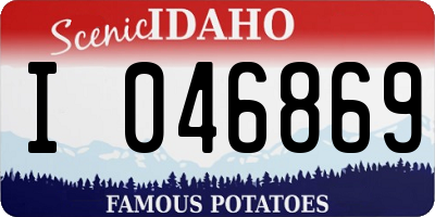 ID license plate I046869