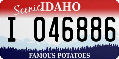 ID license plate I046886