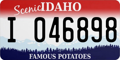ID license plate I046898