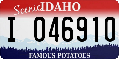 ID license plate I046910