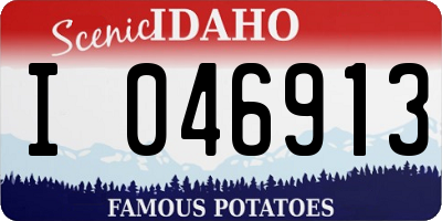 ID license plate I046913