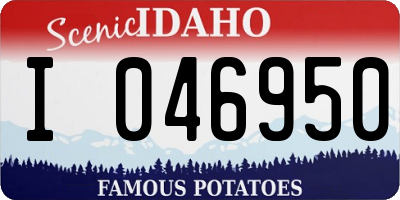 ID license plate I046950