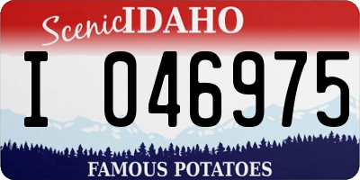 ID license plate I046975
