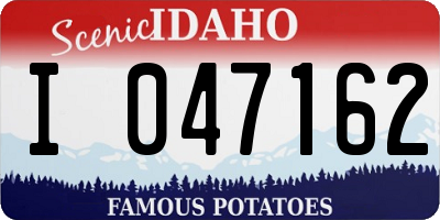 ID license plate I047162