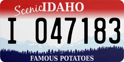 ID license plate I047183