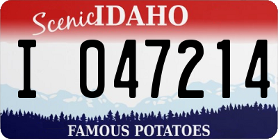 ID license plate I047214