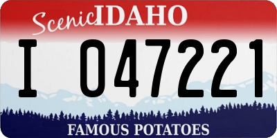 ID license plate I047221
