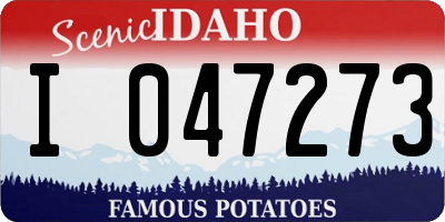 ID license plate I047273