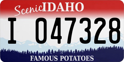 ID license plate I047328