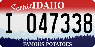 ID license plate I047338